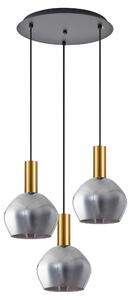 SE21-GM-4-3BL-GL2 ADEPT TUBE Gold Matt Pendant Smoked Glass+