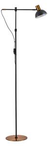 SE21-GM-39-MS3 ADEPT FLOOR LAMP Gold Matt and Black Metal Floor Lamp Black Metal Shade+