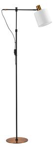 SE21-GM-39-SH1 ADEPT FLOOR LAMP Gold Matt and Black Metal Floor Lamp White Shade+