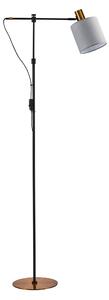 SE21-GM-39-SH1 ADEPT FLOOR LAMP Gold Matt and Black Metal Floor Lamp Grey Shade+