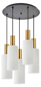 SE21-GM-4-5BL-GL3 ADEPT TUBE Gold Matt Pendant White Glass+