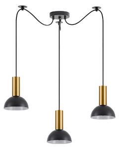 SE21-GM-4-BL3-MS3 ADEPT TUBE Gold Matt Pendant Black Metal Shade+