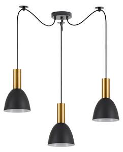 SE21-GM-4-BL3-MS2 ADEPT TUBE Gold Matt Pendant Black Metal Shade+