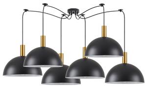 SE21-GM-4-BL6-MS40 ADEPT TUBE Gold Matt Pendant Black Metal Shade+