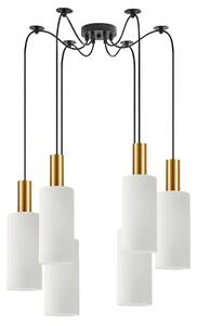 SE21-GM-4-BL6-GL3 ADEPT TUBE Gold Matt Pendant White Glass+