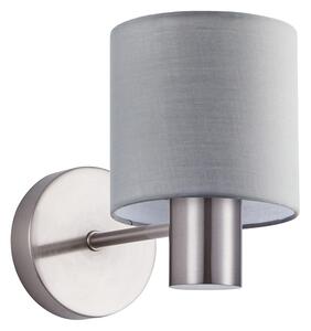 SE21-NM-16-SH2 ADEPT NICKEL MATT WALL LAMP GREY SHADE+