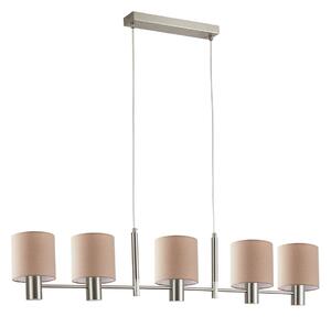 SE21-NM-120-SH3 ADEPT NICKEL MATT PENDANT BROWN SHADE+