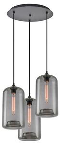 SE21-SM-19-30-3BL+ FEINT Smoked Glass Pendant+