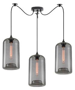 SE21-SM-19-30-BL3+ FEINT Smoked Glass Pendant+