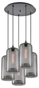 SE21-SM-19-30-5BL+ FEINT Smoked Glass Pendant+