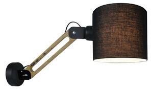 WL17013 ANGONA WALL LAMP BLACK & WOOD COLOR 1E3