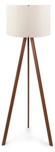 Φωτιστικό δαπέδου Rosling Megapap Mdf/ύφασμα Pvc χρώμα καρυδί/μπεζ 38x21x140εκ