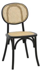 ΚΑΡΕΚΛΑ ZOEL PAKOWORLD ΜΑΥΡΟ ΞΥΛΟ ΟΞΙΑΣ-ΦΥΣΙΚΟ RATTAN 45X52X82ΕΚ