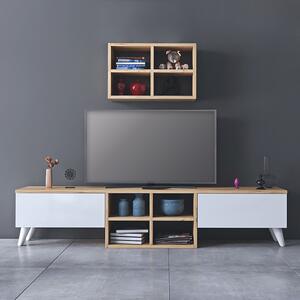 ΣΥΝΘΕΣΗ ΤΗΛΕΟΡΑΣΗΣ BETA MEGAPAP ΧΡΩΜΑ SAPPHIRE OAK - ΛΕΥΚΟ 160X25X34ΕΚ