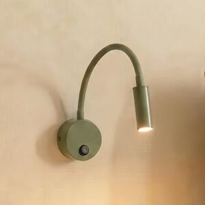 TK Lighting Φωτιστικό τοίχου Lagos, λαδί/μαύρο, G9, ύψος 45 cm, μέταλλο, ρυθμιζόμενος, Πράσινο, υπνοδωμάτιο, Μέταλλο