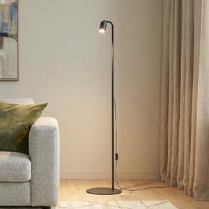 TK Lighting Φωτιστικό δαπέδου Nex, μαύρο, μέταλλο, ύψος 140 cm, GU10, Μαύρο, Σαλόνι / τραπεζαρία, Μέταλλο