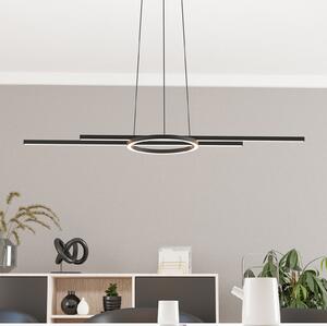 EGLO LED κρεμαστό φως Zillerio-Z μαύρο ZigBee CCT dim, ρυθμιζόμενος, Μαύρο, Σαλόνι / τραπεζαρία, Μέταλλο, σύγχρονο