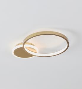 EGLO LED φωτιστικό οροφής Gafares, χρυσό, αλουμίνιο, 41 cm τηλεχειριστήριο CCT, ρυθμιζόμενος, Χρυσό / Ορείχαλκου, Σαλόνι / τραπεζαρία, Μέταλλο, σύγχρονο, Οροφή πολλαπλής φλόγας