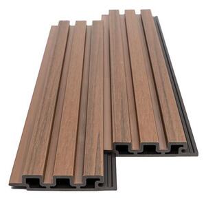 WPC PANEL 2ης ΓΕΝΙΑΣ ΜΕ 3D ΠΗΧΑΚΙΑ 25/147.5mm TEAK 5510 NewPlan