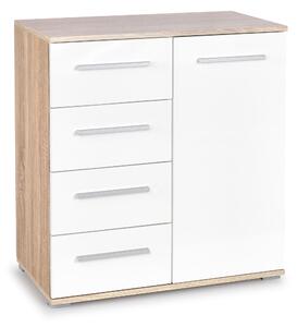 LIMA KM-2 chest, color: sonoma oak / white DIOMMI V-PL-LIMA-KM2-BIAŁY/SONOMA