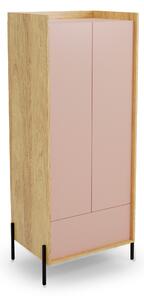 MOBIUS cabinet 2D color: hikora oak/white DIOMMI V-PL-MOBIUS-SZAFA_2D-ANT.RÓŻ