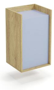 MOBIUS cabinet 1D color: hikora oak/light blue DIOMMI V-PL-MOBIUS-SZAFKA_1D-NIEBIESKI