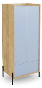 MOBIUS cabinet 2D color: hikora oak/blue horizon DIOMMI V-PL-MOBIUS-SZAFA_2D-NIEBIESKI