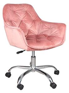 ROTARY CHAIR Q-190 VELVET ANTIQUE ROSE 52 DIOMMI OBRQ190VRA