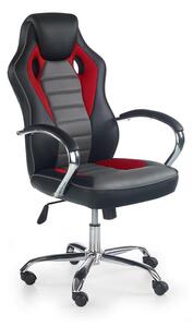 SCROLL executive o.chair, color: black / red / grey DIOMMI V-CH-SCROLL-FOT-CZERWONY