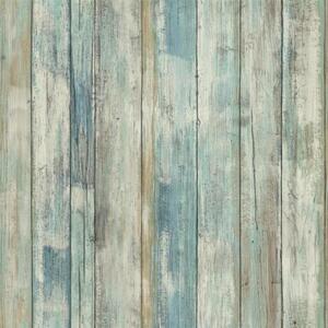 Αυτοκόλλητη Ταπετσαρία Blue Distressed Wood Peel KAL.RMK9052