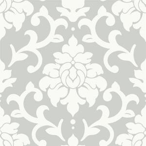 Αυτοκόλλητη Ταπετσαρία Grey Damask Peel KAL.RMK9112