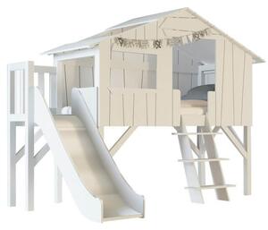 Υπερυψωμένο κρεβάτι Treehouse Bed tower with slide