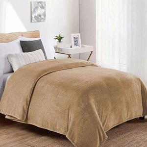 Κουβέρτα Fleece Μονή (160x220) Dimcol Beige 02