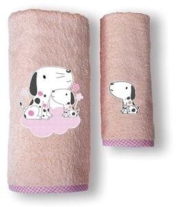 Βρεφικές Πετσέτες (Σετ 2τμχ) Sb Home Baby Puppy Pink 450gsm