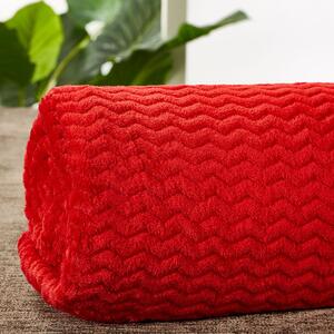 Κουβέρτα Fleece Μονή (160x220) Whitegg Pop Corn AW2023 17-RED