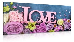 Πίνακας σε καμβά με την επιγραφή Love