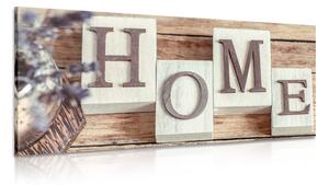 Πίνακας σε καμβά γράμματα Home