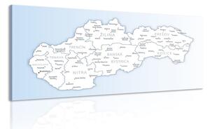 Πίνακας σε καμβά χάρτης της Σλοβακίας