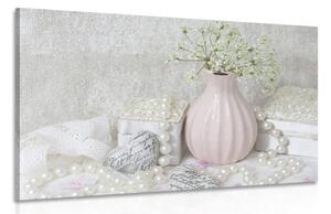 Πίνακας σε καμβά πολυτελής νεκρή φύση Shabby Chic