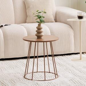 Βοηθητικό Τραπεζάκι (Φ38x42) A-S Latte Terracotta 213065B