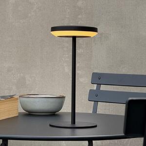 Dyberg Larsen LED ηλιακή επιτραπέζια λάμπα Otera μαύρη, 25 εκ., IP44, Μαύρο, Αλουμίνιο, σύγχρονο, Ηλιακά φώτα