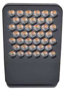 LUTEC Εξωτερικός φωτιστικός τοίχου LED ATLANTIS, σκούρο γκρι, 22 cm, μέταλλο, IP54, Γκρι, Αλουμίνιο, σύγχρονο