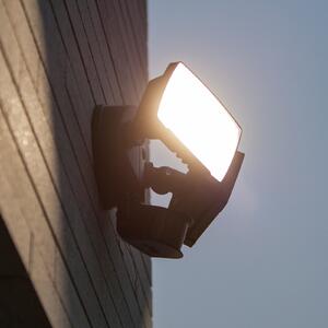 LUTEC Εξωτερικός προβολέας με αισθητήρα LED CHIMERA, μαύρος, 2 φτερά, IP54, Μαύρο, Πλαστικό, Προβολέας τοίχου