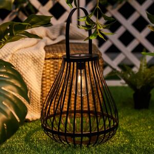 Pauleen LED ηλιακή επιτραπέζια λάμπα SUNSHINE SPARK μαύρη 34cm IP44, Μαύρο, Μπαμπού, Νεανική διαβίωση