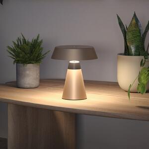 Paulmann Λάμπα γραφείου Lirox με μπαταρία LED, μπεζ/μαύρο, 20 cm, IP44, ρυθμιζόμενος, Μπεζ, Σαλόνι / τραπεζαρία, Μέταλλο, σύγχρονο
