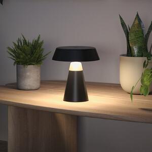 Paulmann Λάμπα γραφείου Lirox με μπαταρία LED, μαύρο/μπεζ, 20 cm, IP44, ρυθμιζόμενος, Μαύρο, Σαλόνι / τραπεζαρία, Μέταλλο, σύγχρονο