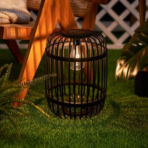 Pauleen LED ηλιακή επιτραπέζια λάμπα SUNSHINE RAY μαύρη 25 cm IP44, Μαύρο, Μπαμπού, Νεανική διαβίωση