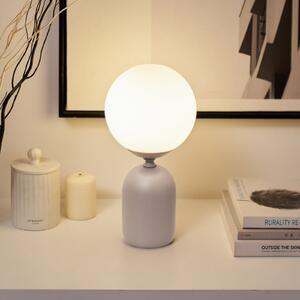 Pauleen Επιτραπέζιο φωτιστικό GLOWING CHARM, γκρι, 30 cm, κεραμικό/γυαλί, Γκρι, Σαλόνι / τραπεζαρία, Γυαλί, Νεανική διαβίωση, Σφαίρα