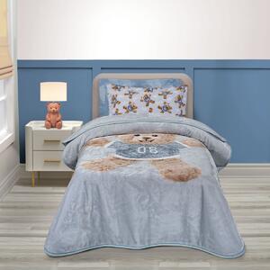 Κουβέρτα Βελουτέ Μονή (160x220) Greenwich Polo Club Essential 8878 Light Blue
