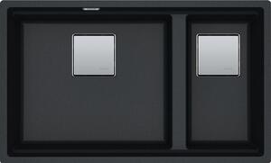 Franke Kubus 2 KNG 120 Onyx Υποκαθήμενος Γρανιτένιος Νεροχύτης 80cm